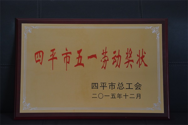 2015年市总工会颁发四平市五一劳动奖章